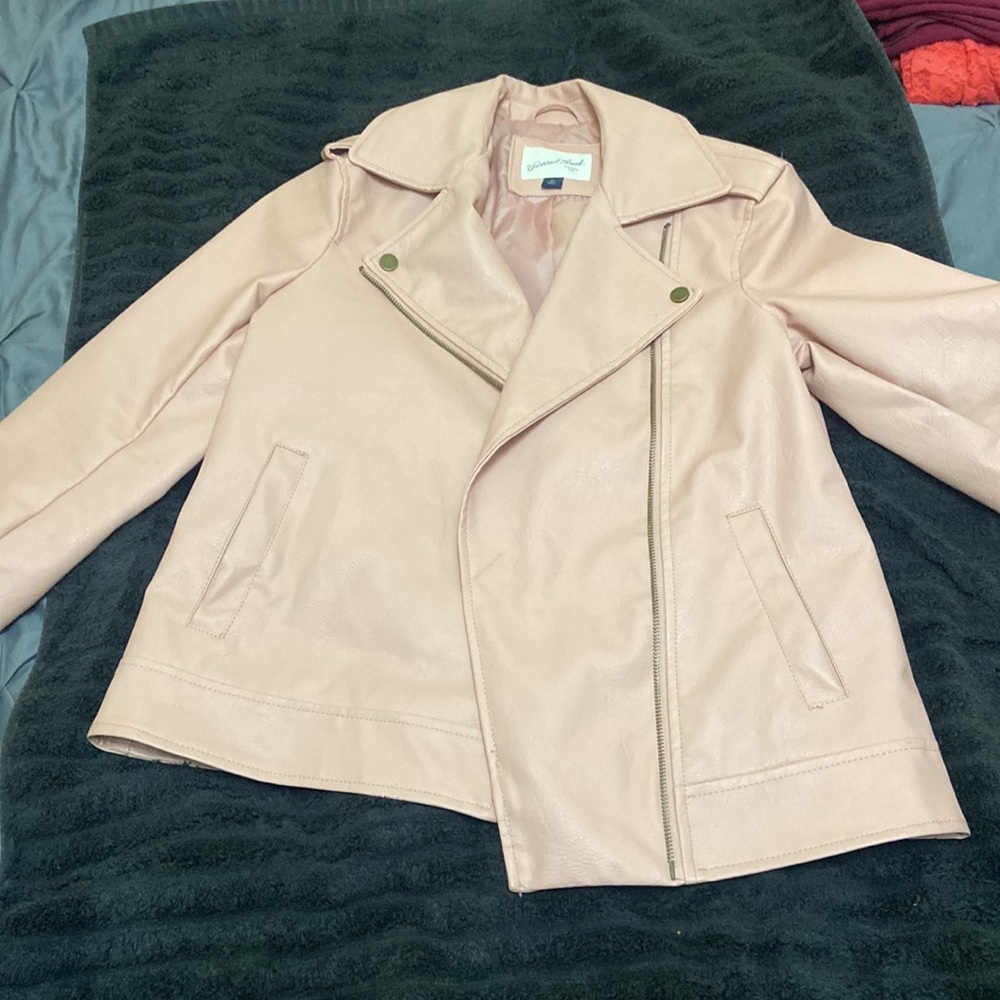 Pink leather jacket - Picture 2 of 4